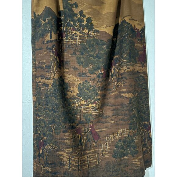 Talbots 100% wool Chablis horse western Equestrian Field fox hunters print 18 - Picture 9 of 12